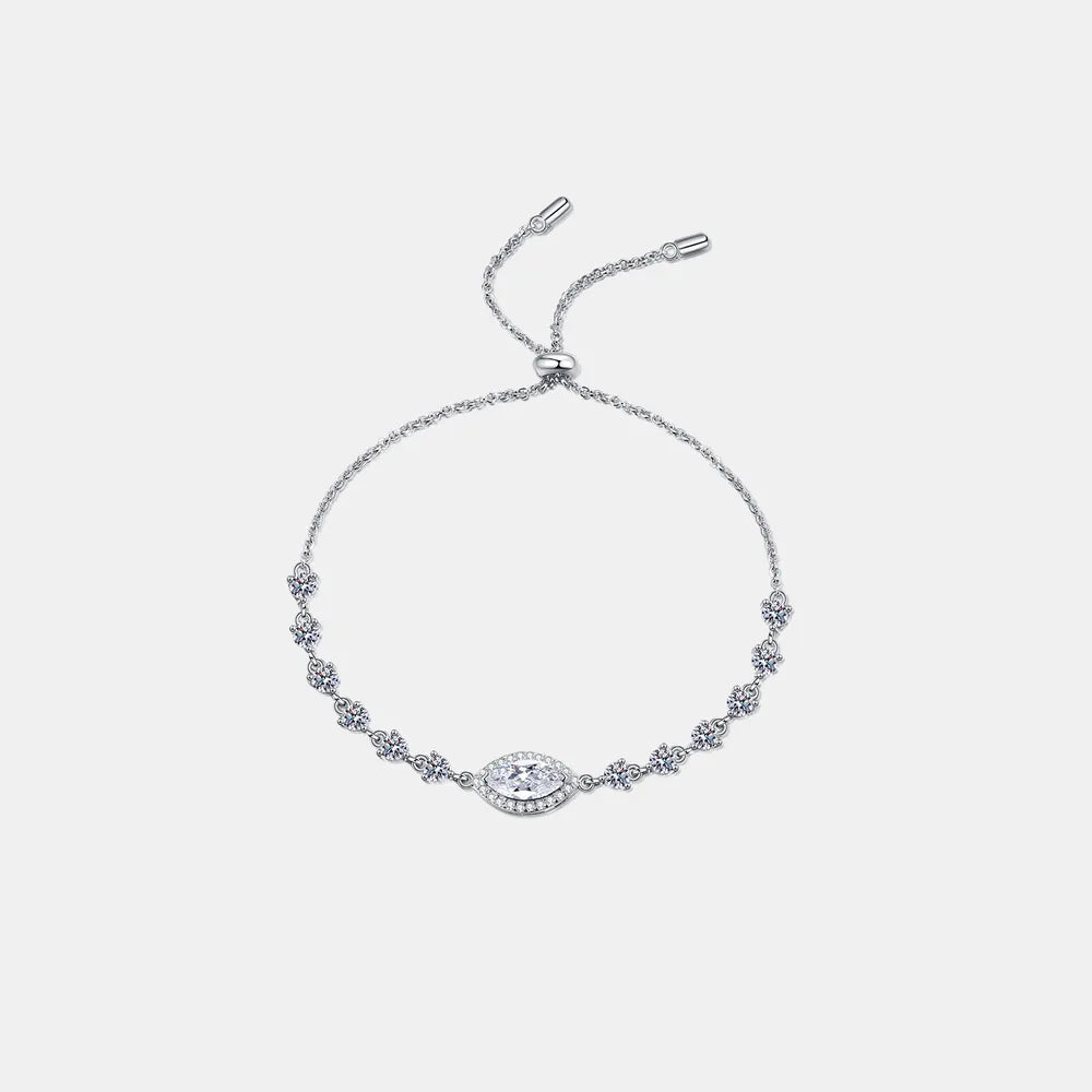 1 Carat Moissanite 925 Sterling Silver Bracelet - Grace Beauty H&C