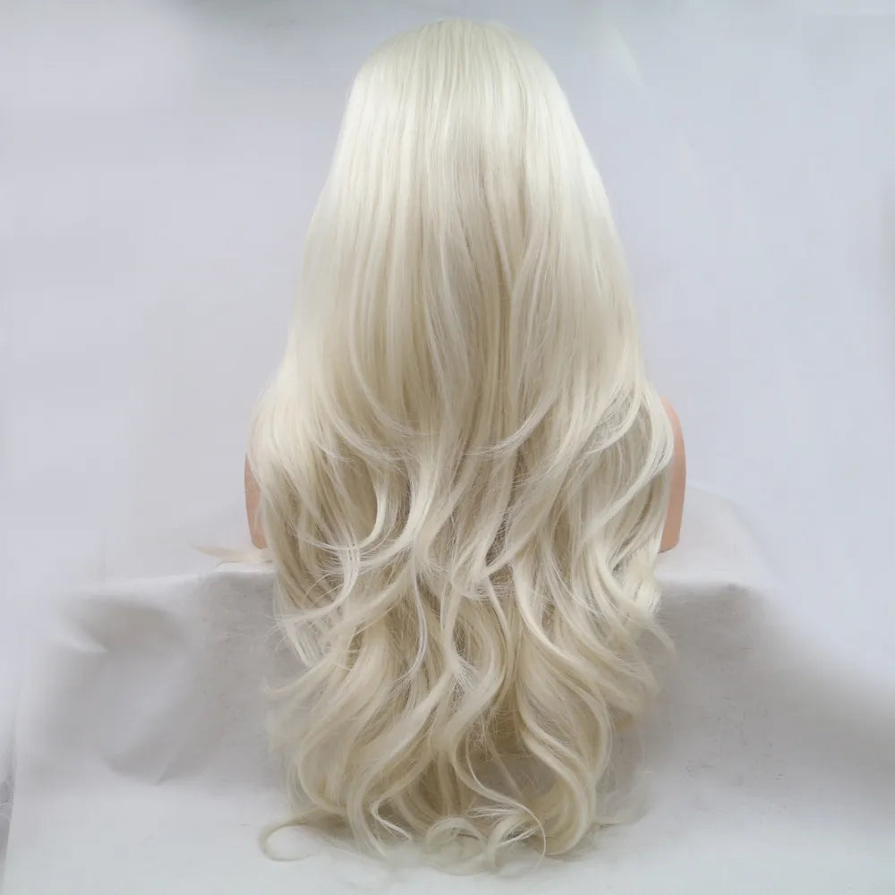 13*3" Lace Front Wigs Synthetic Long Wavy 24" 130% Density - Grace Beauty H&C