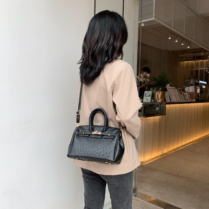 Ostrich pattern handbag - Grace Beauty H&C