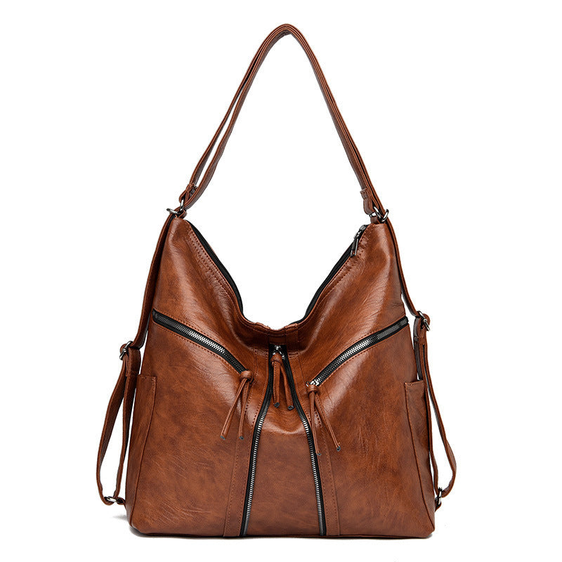 Soft Leather Versatile Leisure Shoulder Bag Multifunctional Backpack - Grace Beauty H&C