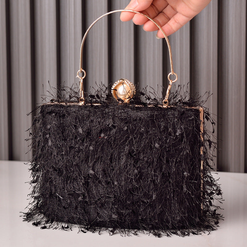 Tassel Handbags Women Dress Party Evening Bag Fashion Luxury Designer Square Bags Crossbody Shoulder Bag Ladies - Grace Beauty H&C
