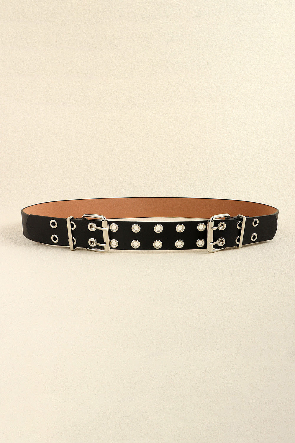 PU Leather Two Row Eyelet Belt - Grace Beauty H&C