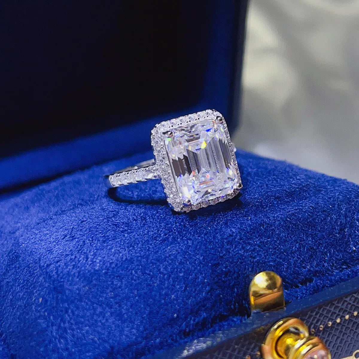 5 Carat Moissanite 925 Sterling Silver Ring - Grace Beauty H&C