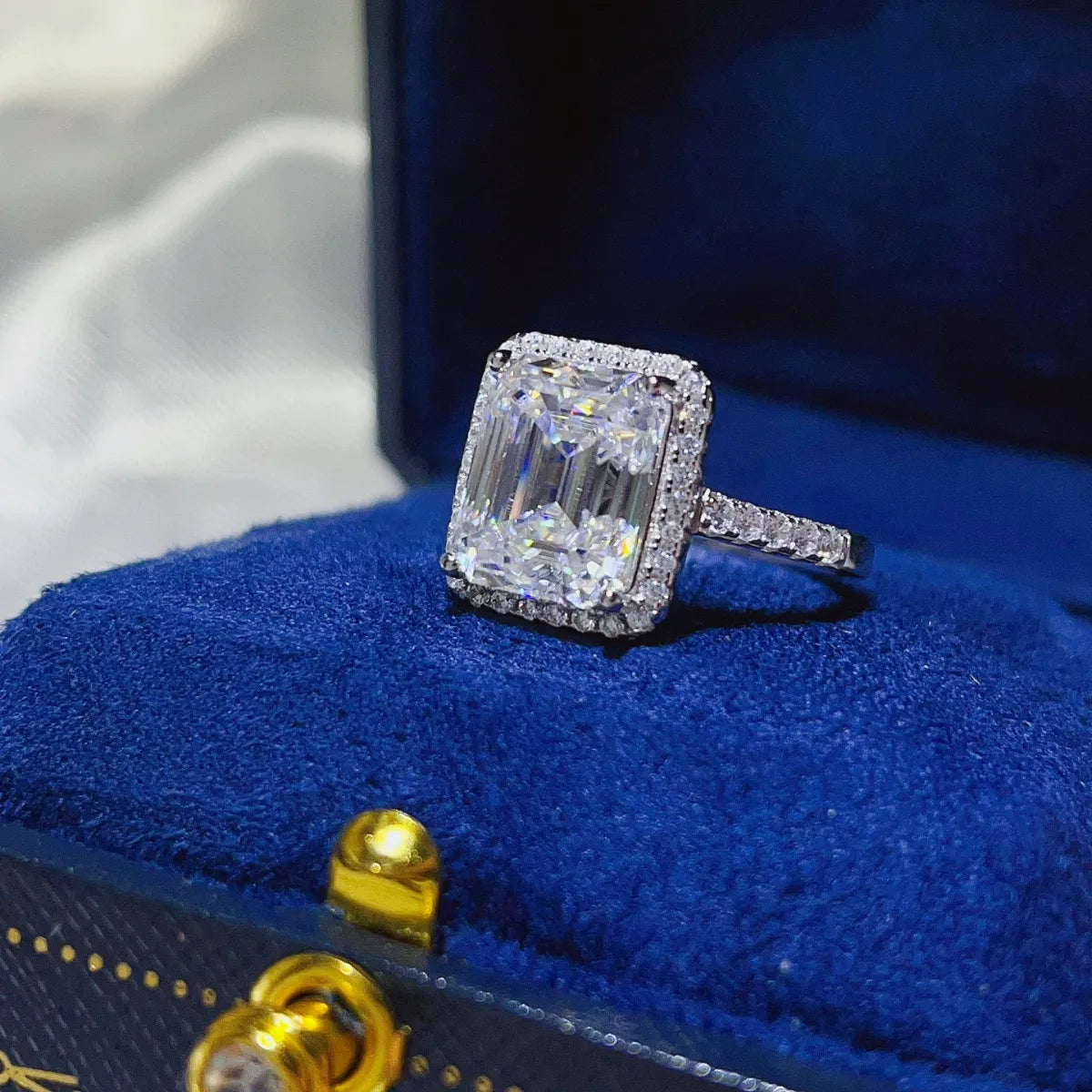 5 Carat Moissanite 925 Sterling Silver Ring - Grace Beauty H&C