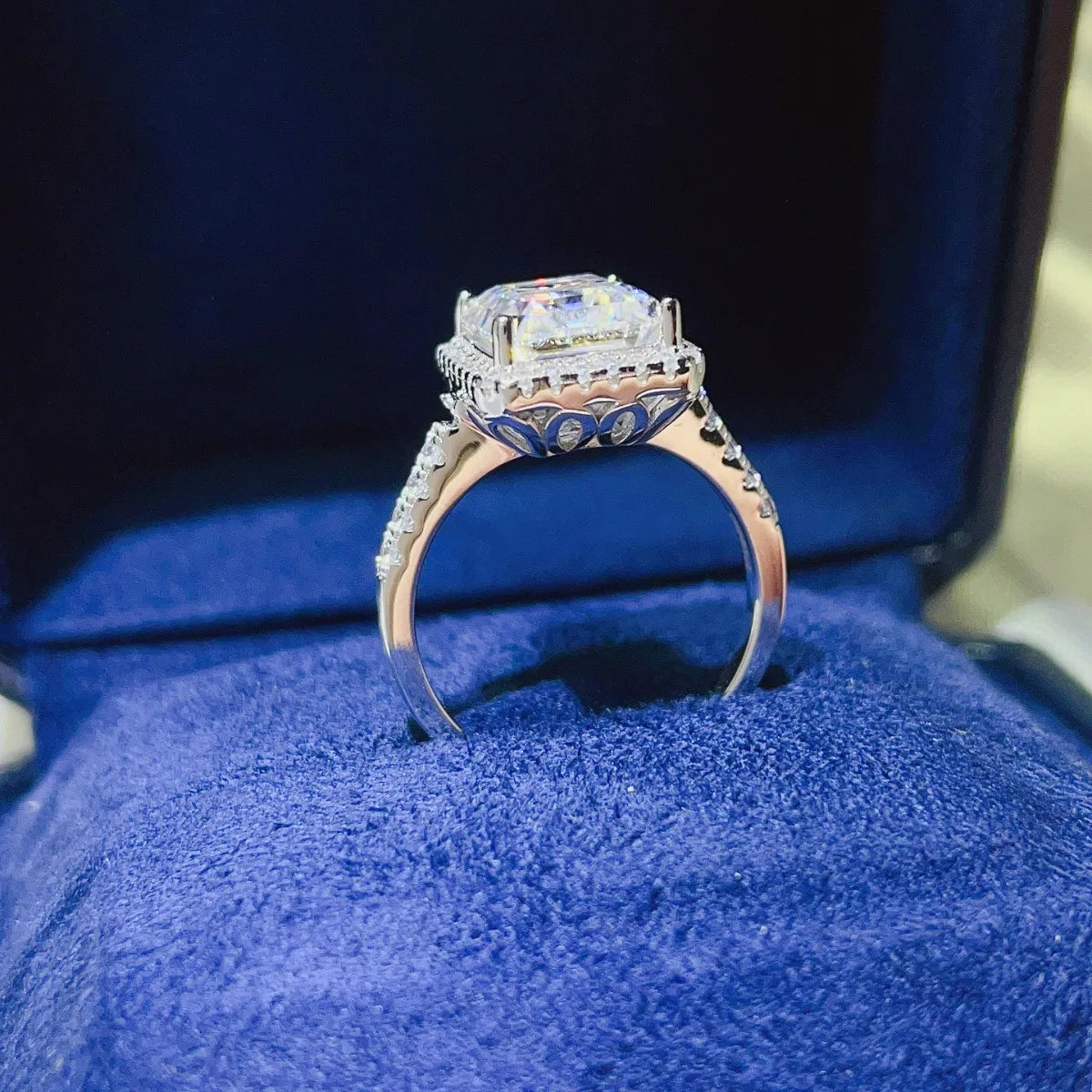 5 Carat Moissanite 925 Sterling Silver Ring - Grace Beauty H&C