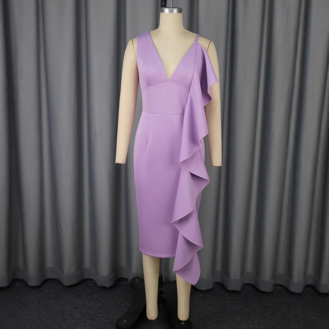 Women's Clothing Sexy V-neck Strap Dress - Grace Beauty H&C