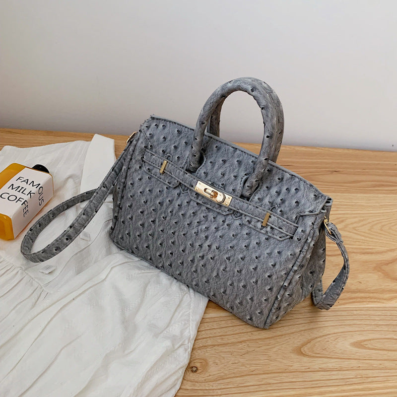 Ostrich pattern handbag - Grace Beauty H&C