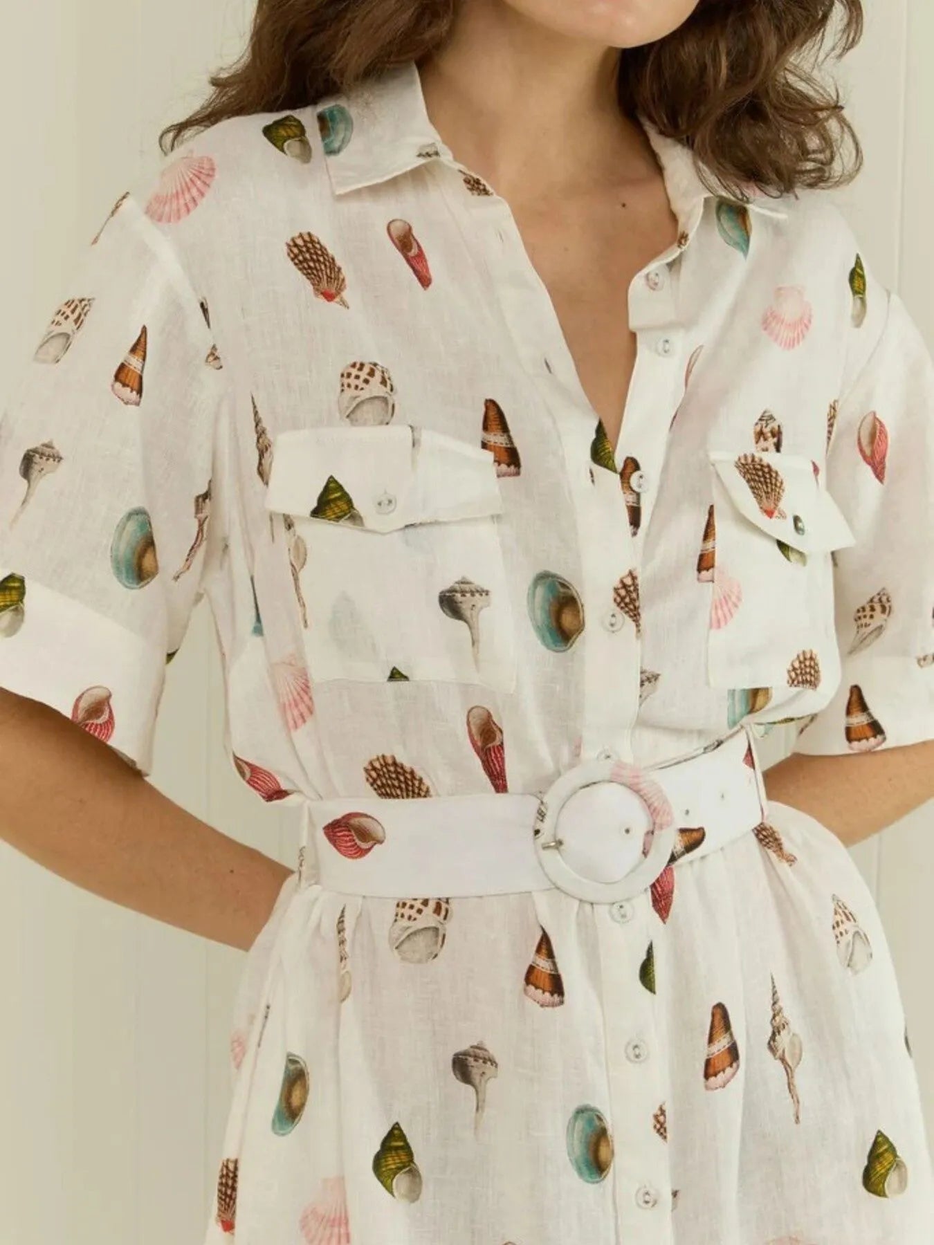Printed Button Up Maxi Shirt Dress - Grace Beauty H&C