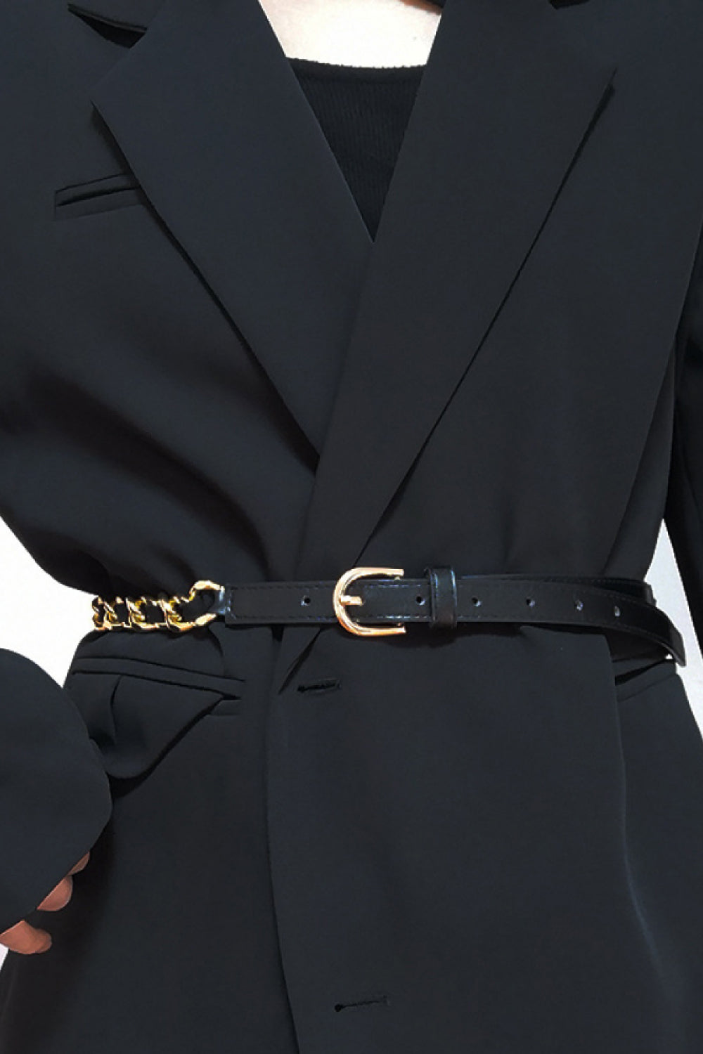 PU Chain Skinny Belt - Grace Beauty H&C