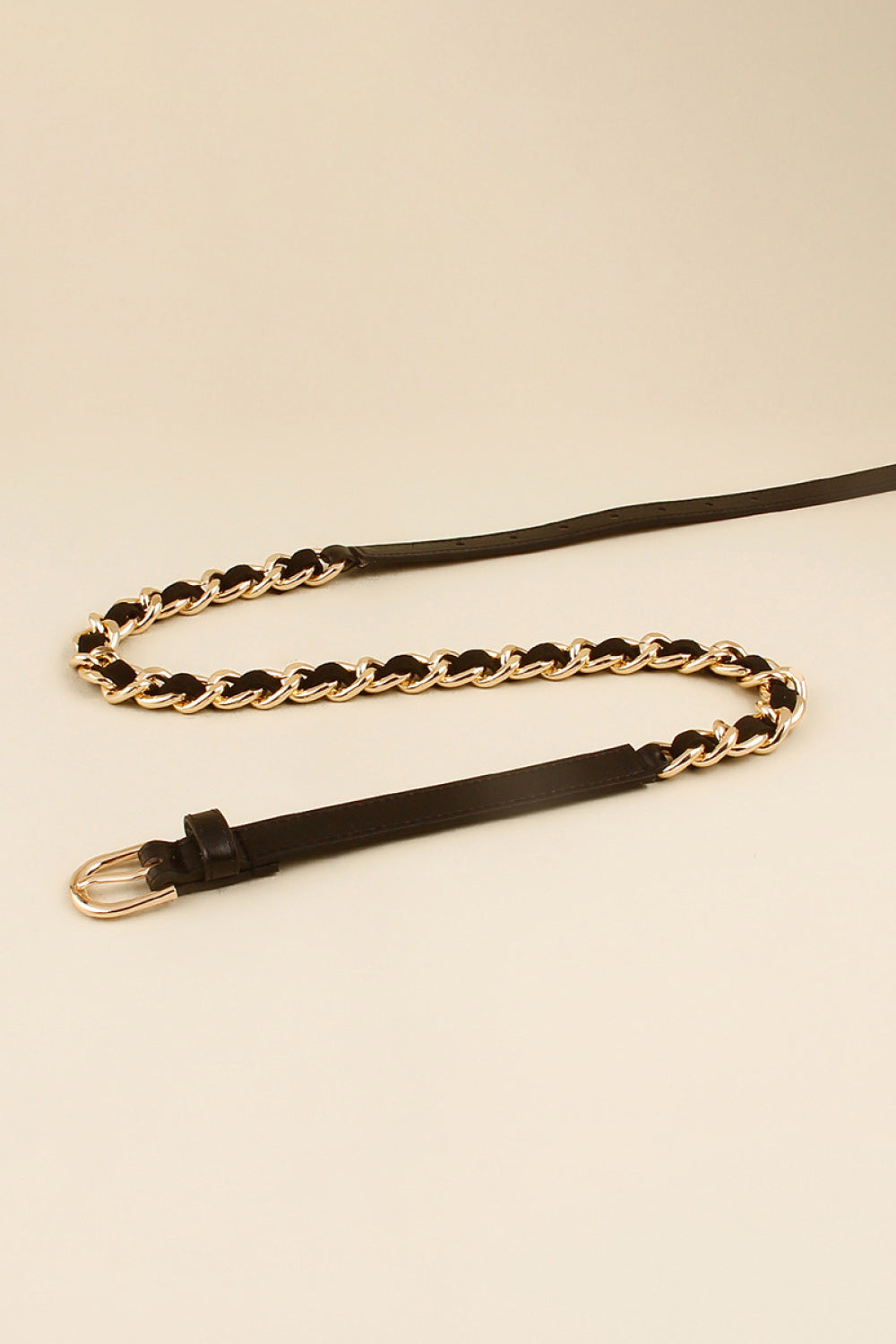 PU Chain Skinny Belt - Grace Beauty H&C