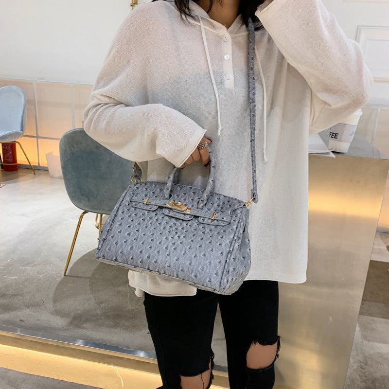 Ostrich pattern handbag - Grace Beauty H&C