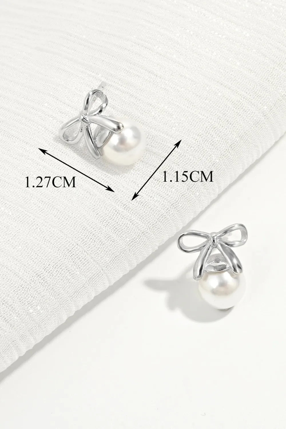925 Sterling Silver Pearl Bow Earrings - Grace Beauty H&C