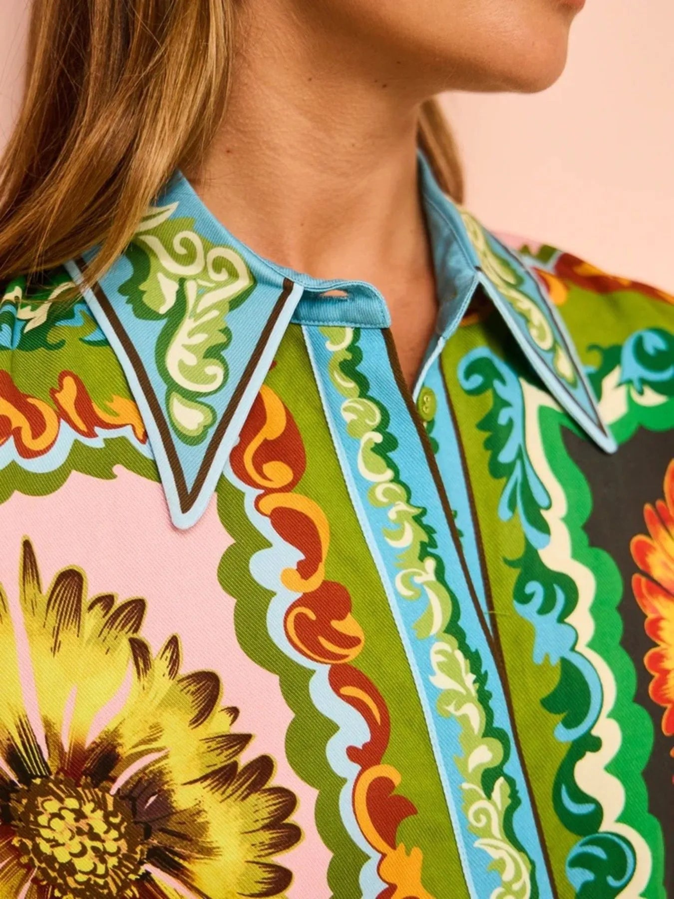 Printed Maxi Shirt Dress with Belt - Grace Beauty H&C