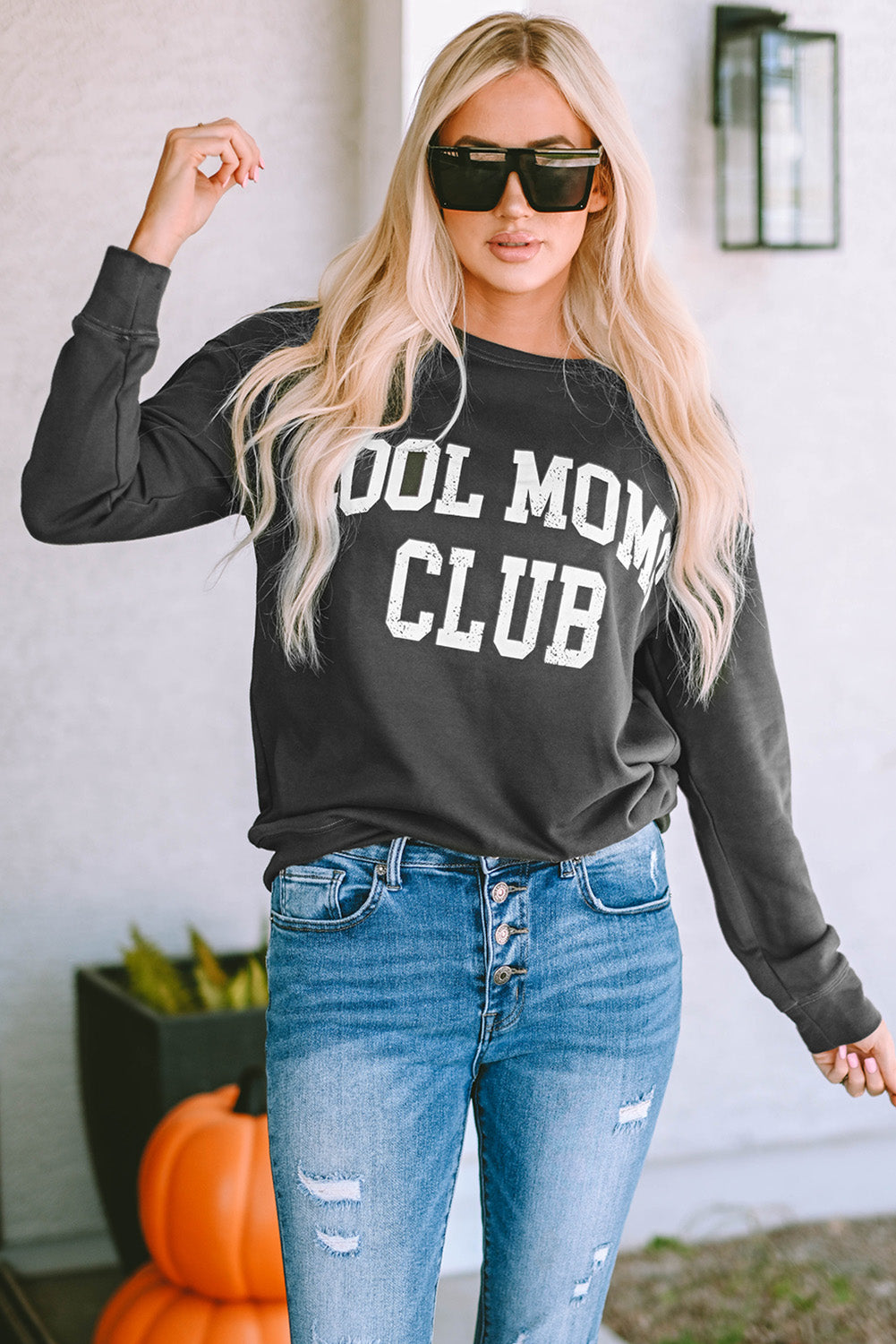 COOL MOM CLUB Round Neck Short Sleeve Sweatshirt - Grace Beauty H&C