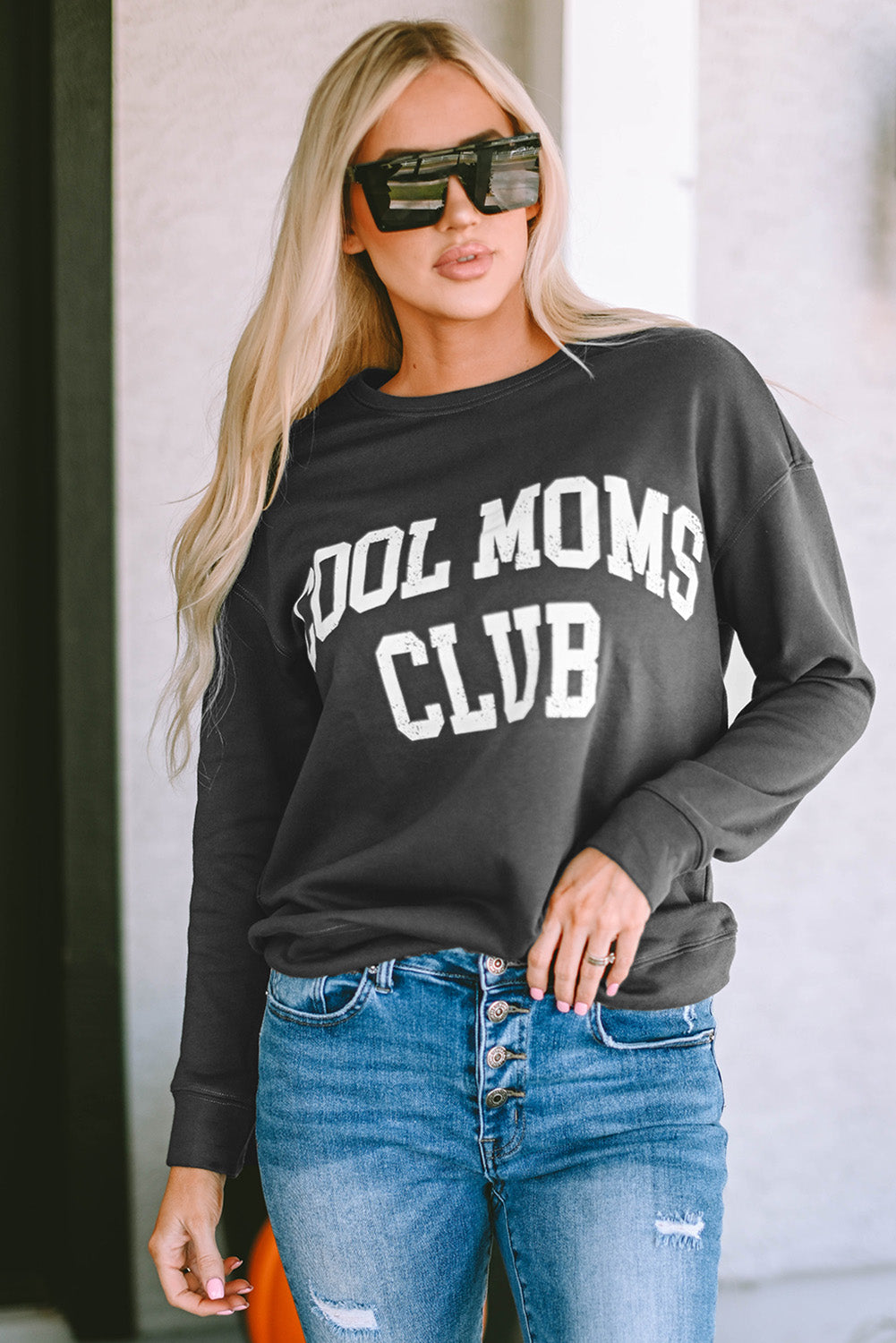 COOL MOM CLUB Round Neck Short Sleeve Sweatshirt - Grace Beauty H&C