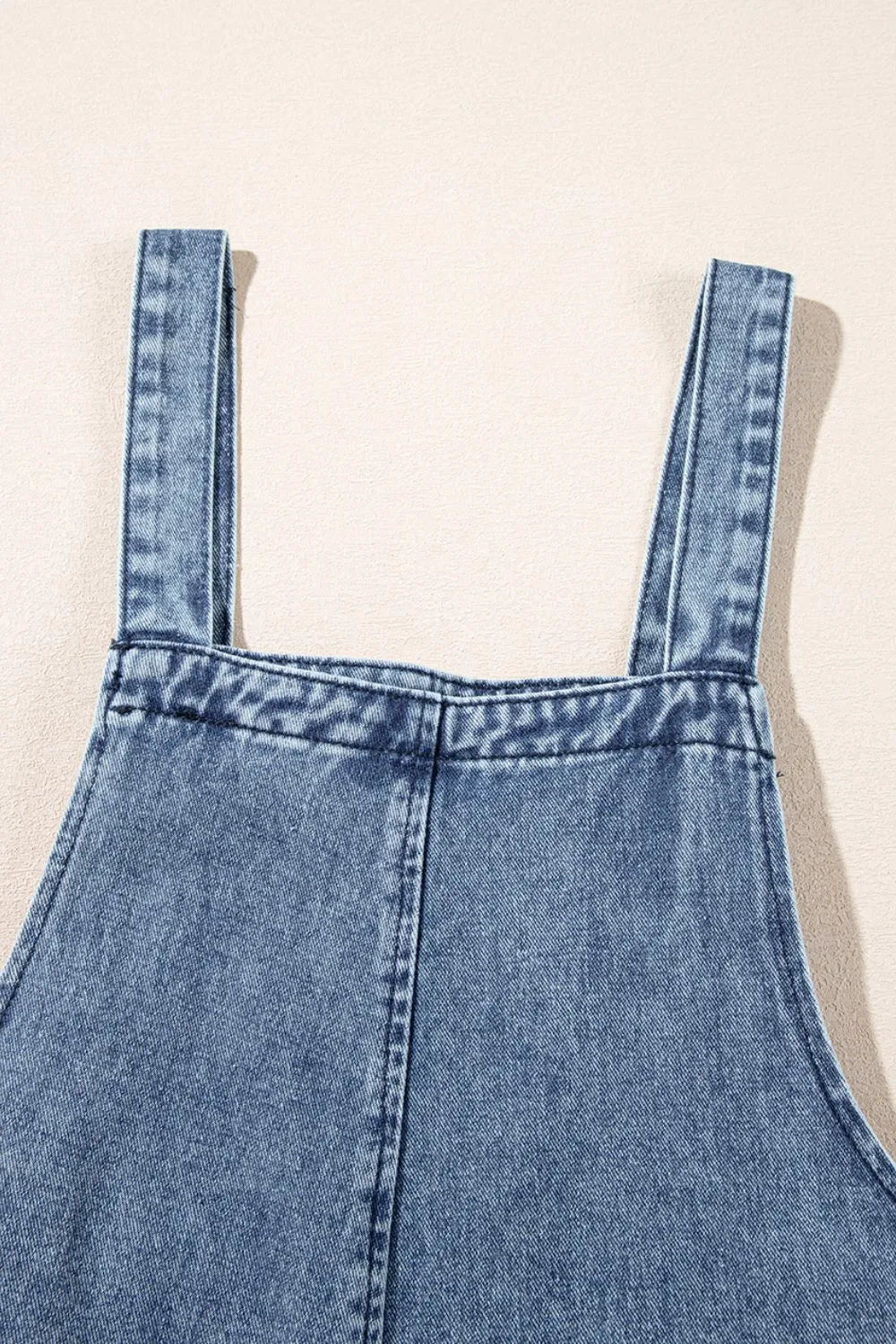 Distressed Denim Overalls – Wide Leg Bib Pocket Jumpsuit - Grace Beauty H&C