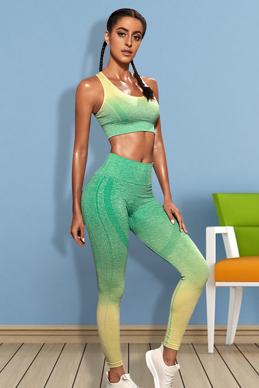 Gradient Sports Tank and Leggings Set - Grace Beauty H&C