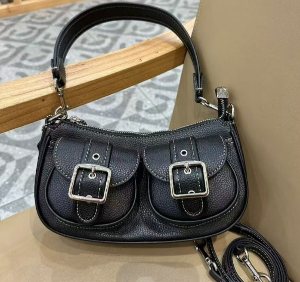 The new underarm bag with fleece spliced one-shoulder hand straddle bag. - Grace Beauty H&C