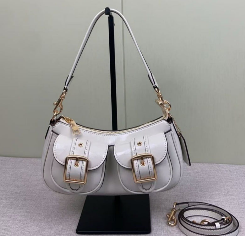 The new underarm bag with fleece spliced one-shoulder hand straddle bag. - Grace Beauty H&C