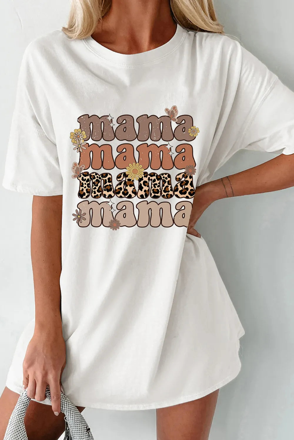 MAMA Round Neck Half Sleeve T-Shirt - Grace Beauty H&C