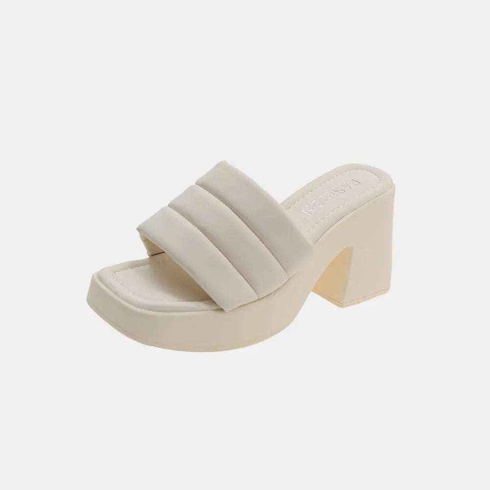 Open Toe Block Heel Sandals - Grace Beauty H&C
