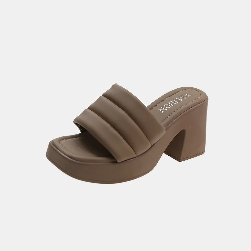 Open Toe Block Heel Sandals - Grace Beauty H&C
