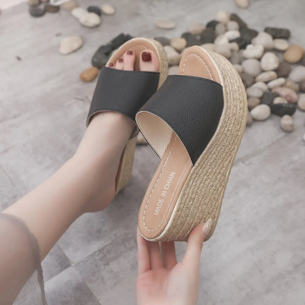 PU Leather Open Toe Sandals - Grace Beauty H&C