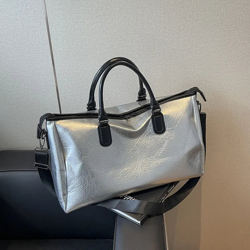 PU Leather Travel Duffel Bag – Oversized Weekender - Grace Beauty H&C