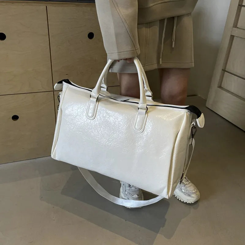 PU Leather Travel Duffel Bag – Oversized Weekender - Grace Beauty H&C