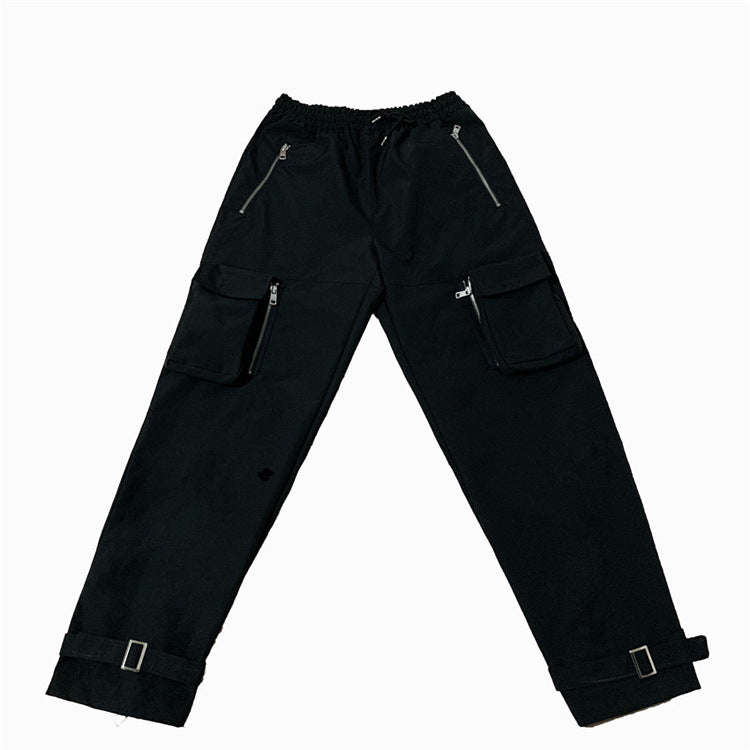 Pants high-waisted black slacks street machine style - Grace Beauty H&C