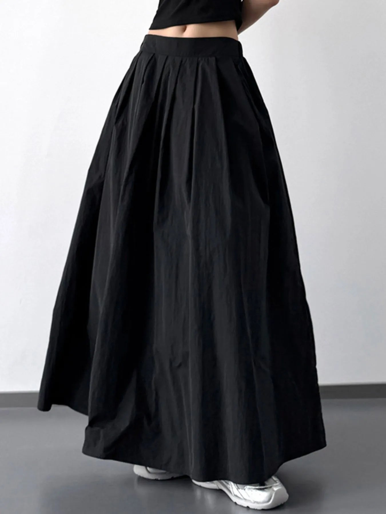 Pleated Linen Maxi Skirt - Grace Beauty H&C