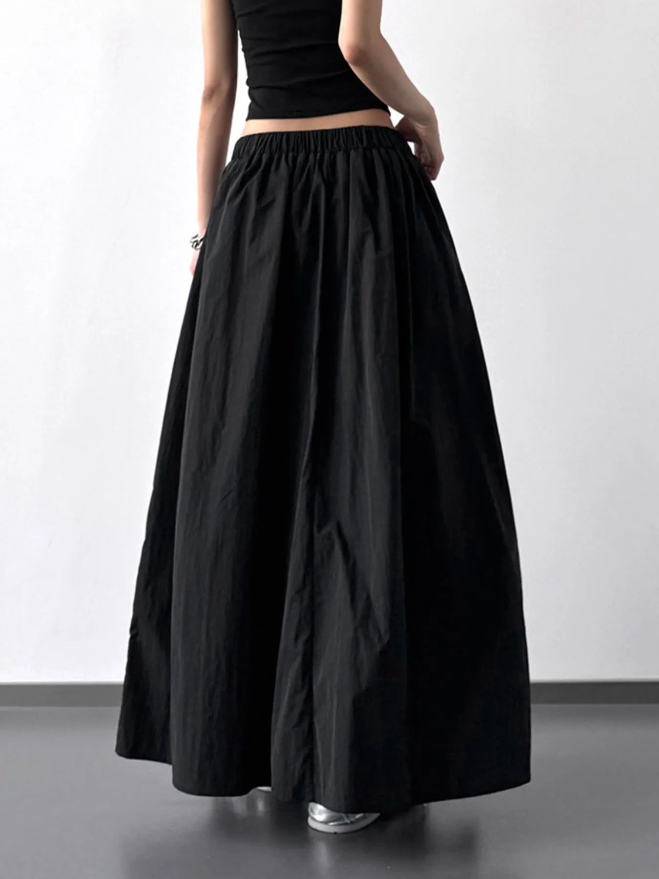 Pleated Linen Maxi Skirt - Grace Beauty H&C
