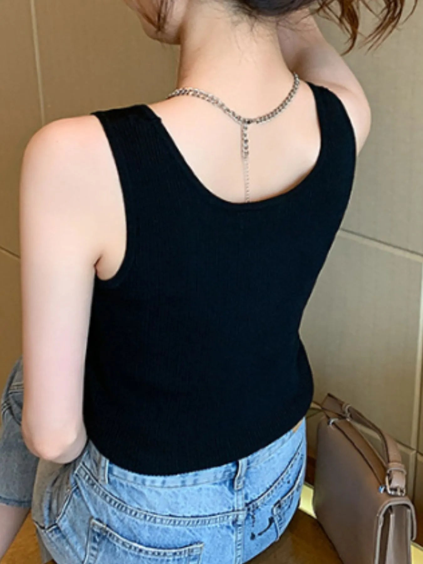 Plus Size Ribbed Scoop Neck Tank - Grace Beauty H&C