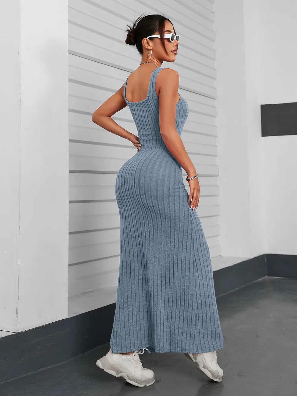 Ribbed Maxi Tank Dress - Grace Beauty H&C