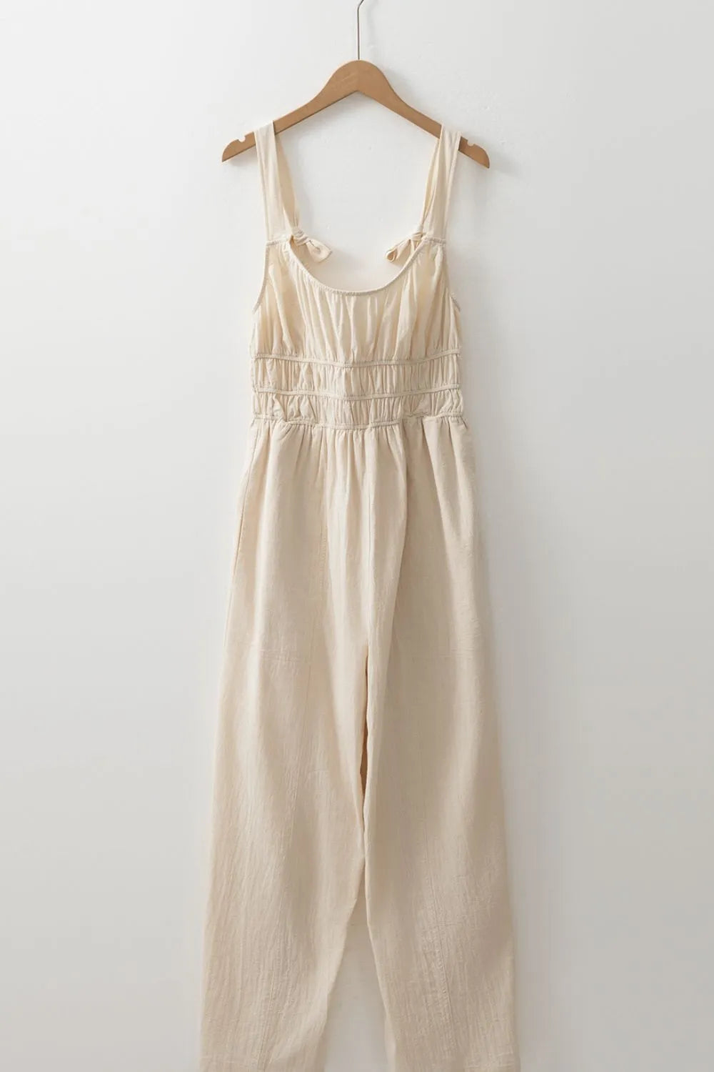 Ruched Sleeveless Wide Leg Jumpsuit - Grace Beauty H&C