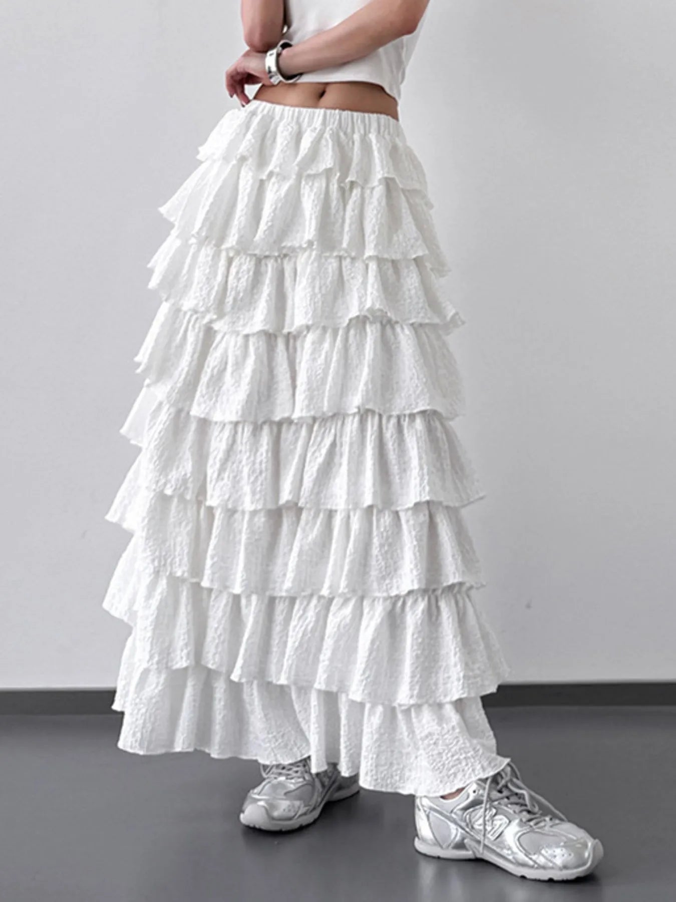 Ruffle Layered Maxi Skirt - Grace Beauty H&C