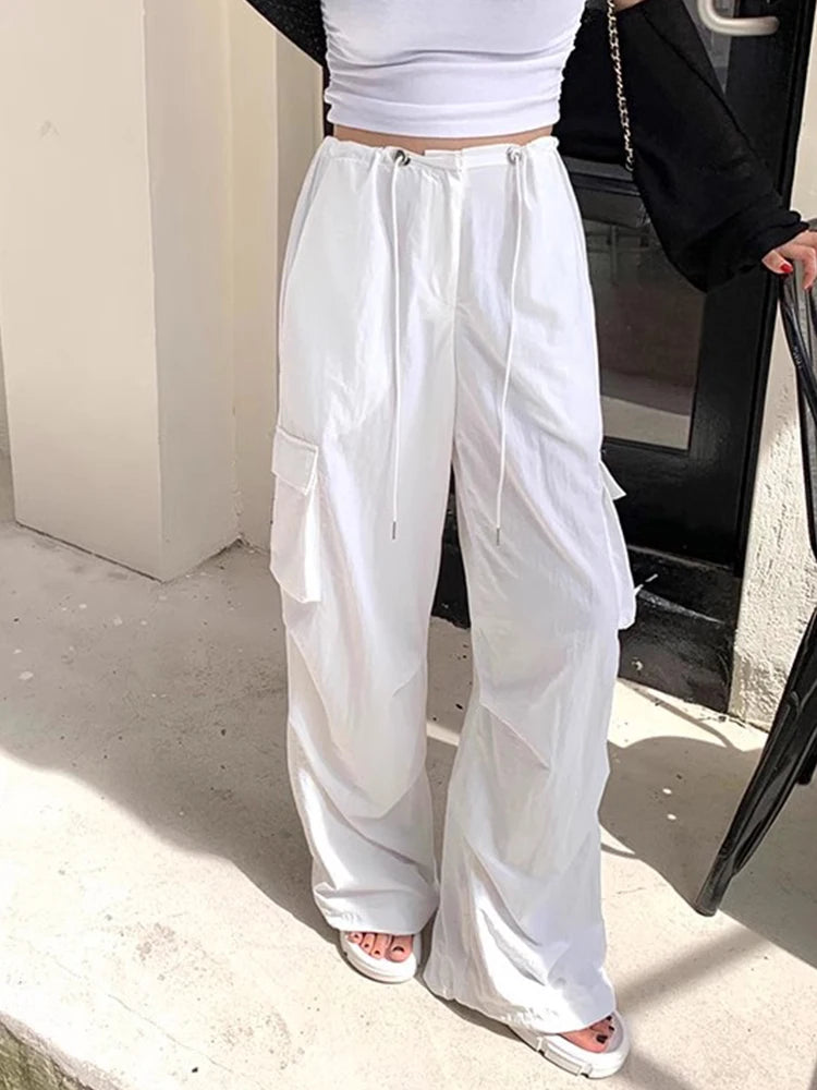 Wide Leg High Waist Workwear Trousers - Grace Beauty H&C