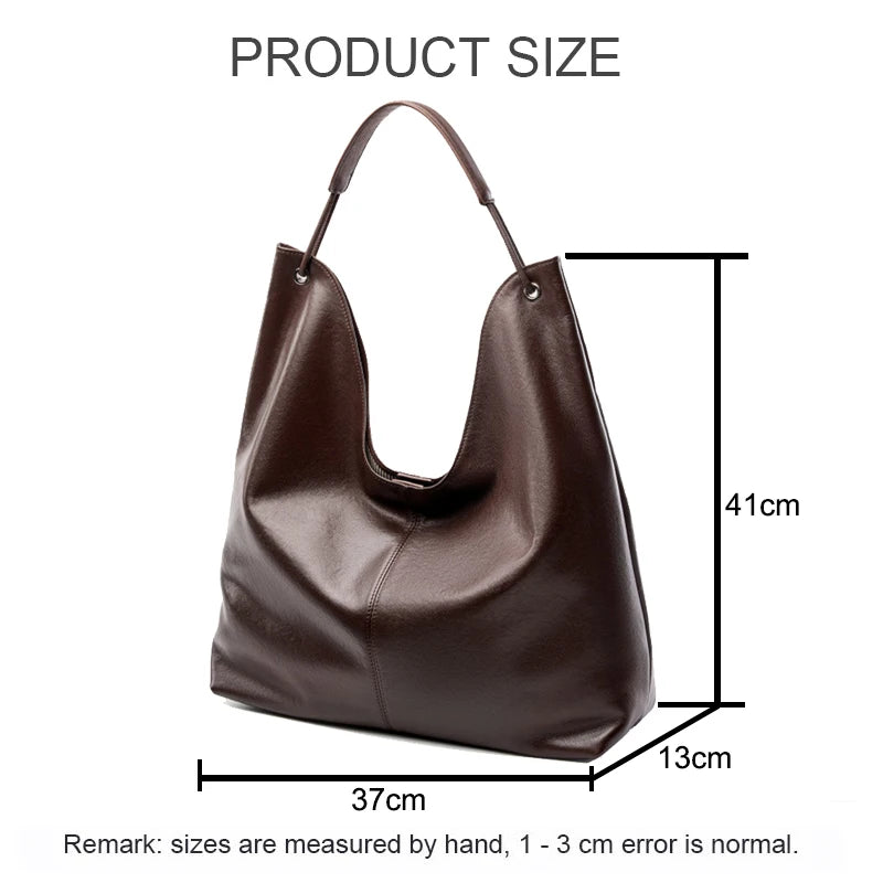New Women's Large Capacity Genuine Leather Handbag Fashion Single Shoulder Underarm Bag for Ladies Commuting Stylish Girls Bag - Grace Beauty H&C