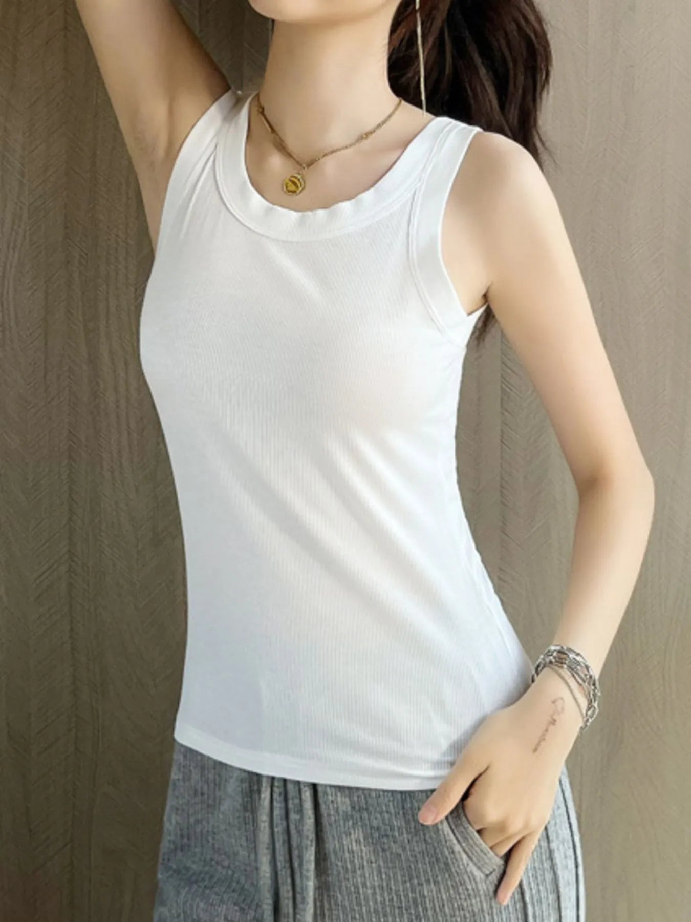 Scoop Neck Tank Top - Grace Beauty H&C