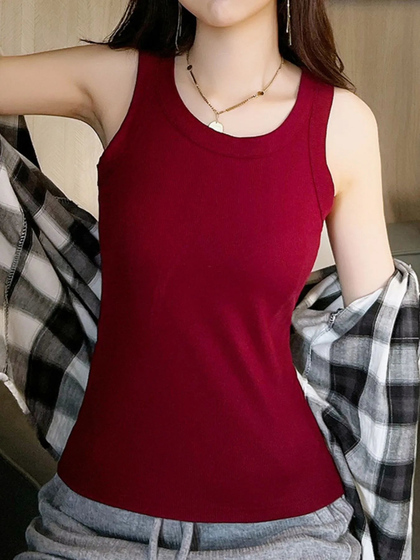 Scoop Neck Tank Top - Grace Beauty H&C