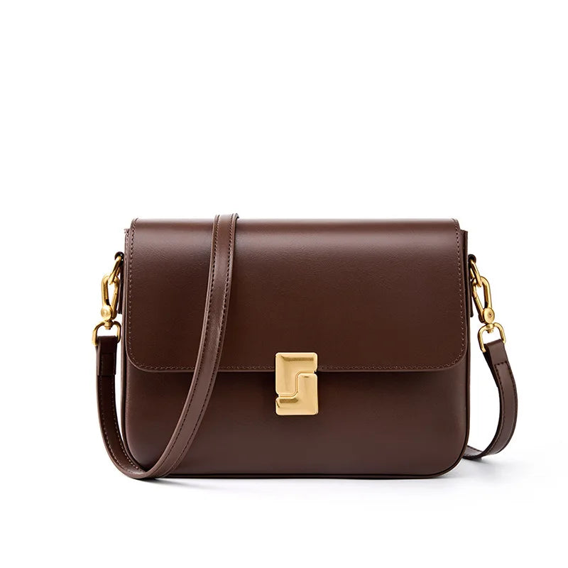 2025 Cow Split Leather Women Crossbody Bag Luxury Design Small Square Bag Cowhide Women's Commuter Shoulder Bag ladies gift - Grace Beauty H&C