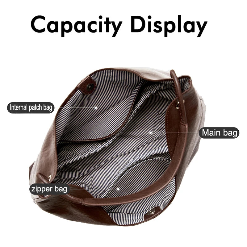 New Women's Large Capacity Genuine Leather Handbag Fashion Single Shoulder Underarm Bag for Ladies Commuting Stylish Girls Bag - Grace Beauty H&C