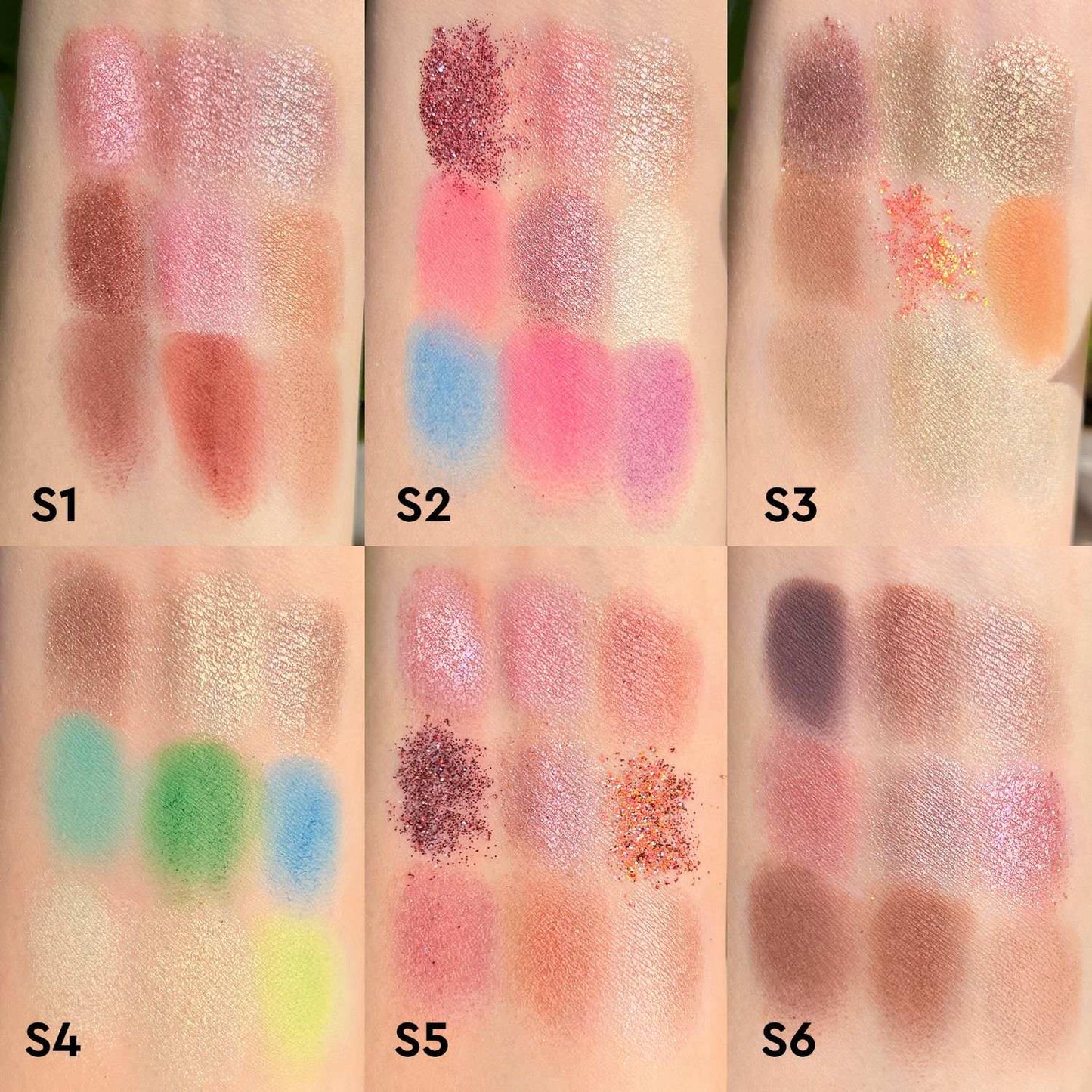 Set of 12 Luxe eyeshadow Glitter Palette - Grace beauty H&C