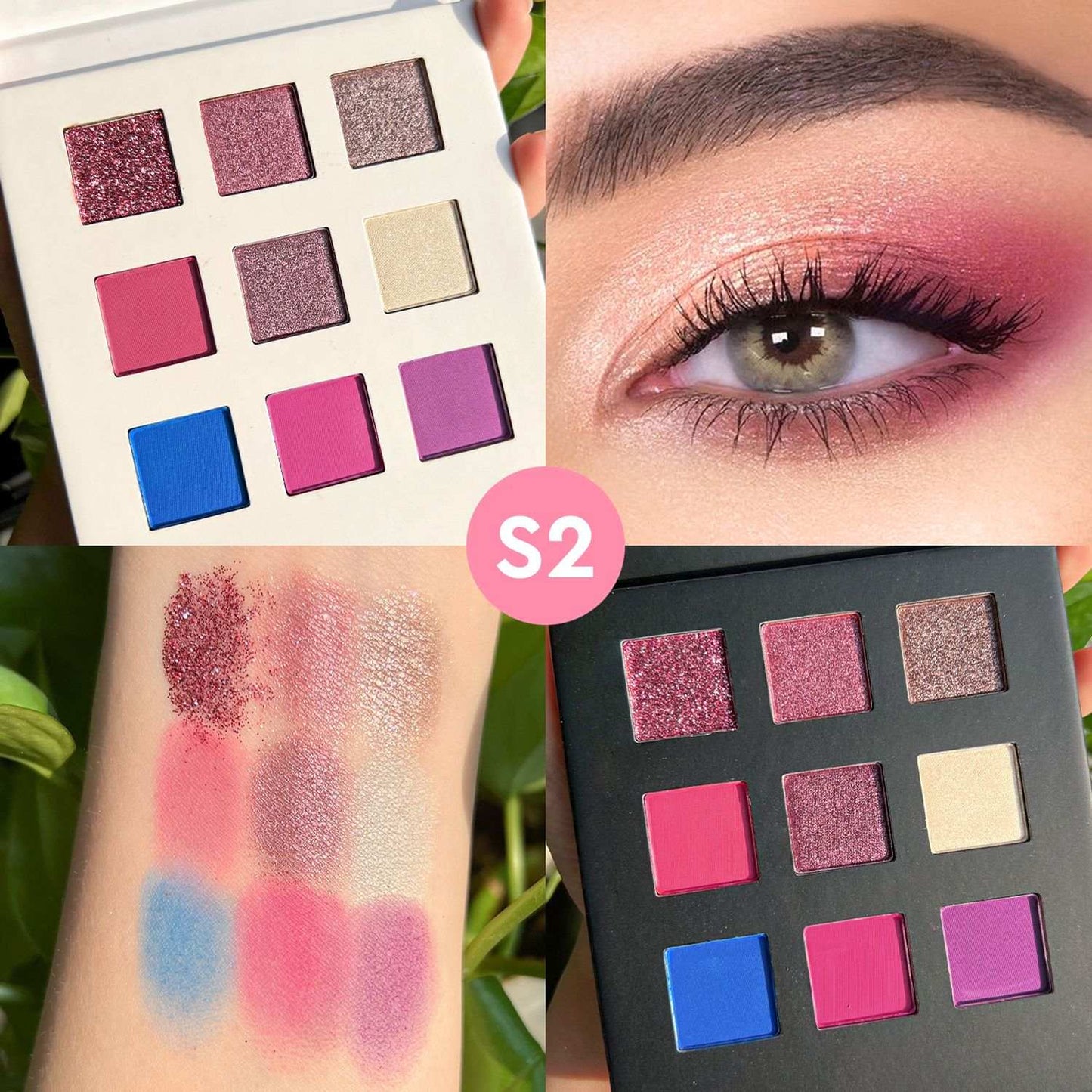 Set of 12 Luxe eyeshadow Glitter Palette - Grace beauty H&C