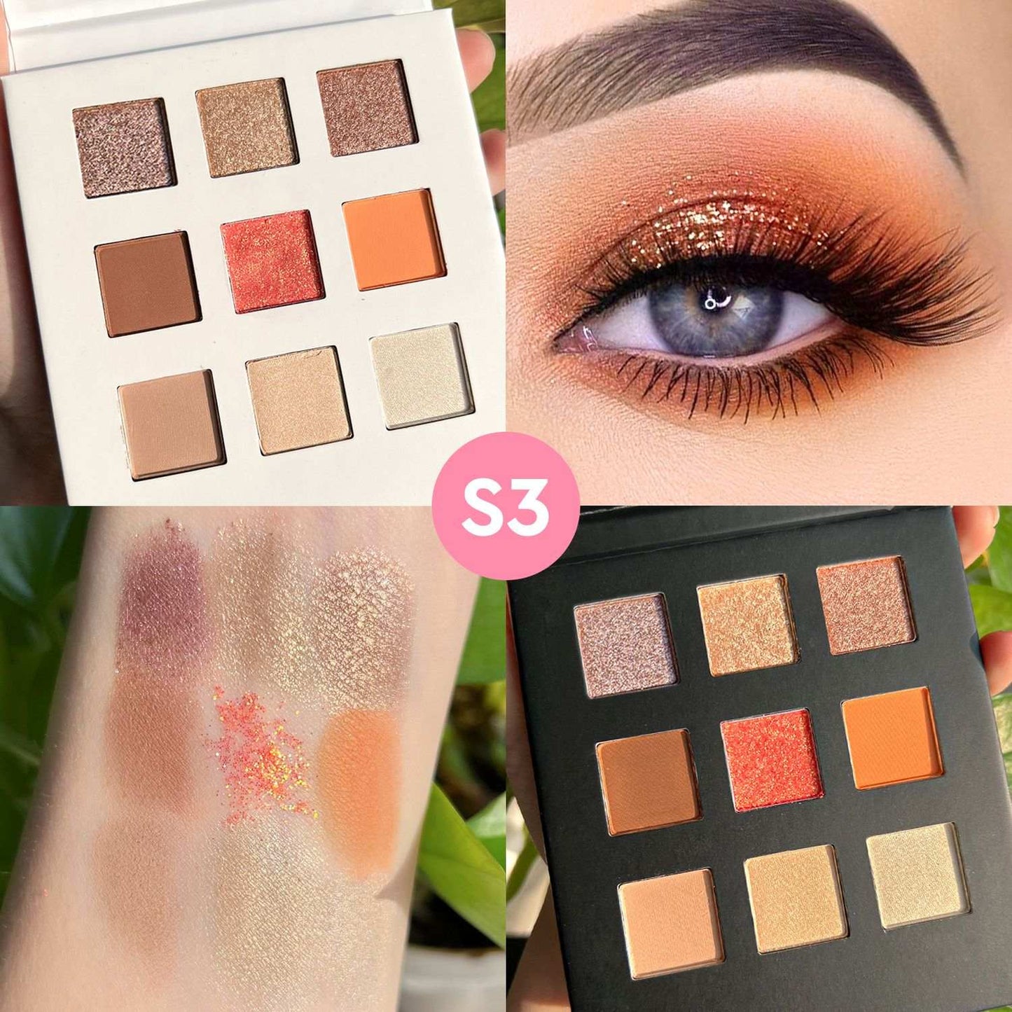 Set of 12 Luxe eyeshadow Glitter Palette - Grace beauty H&C