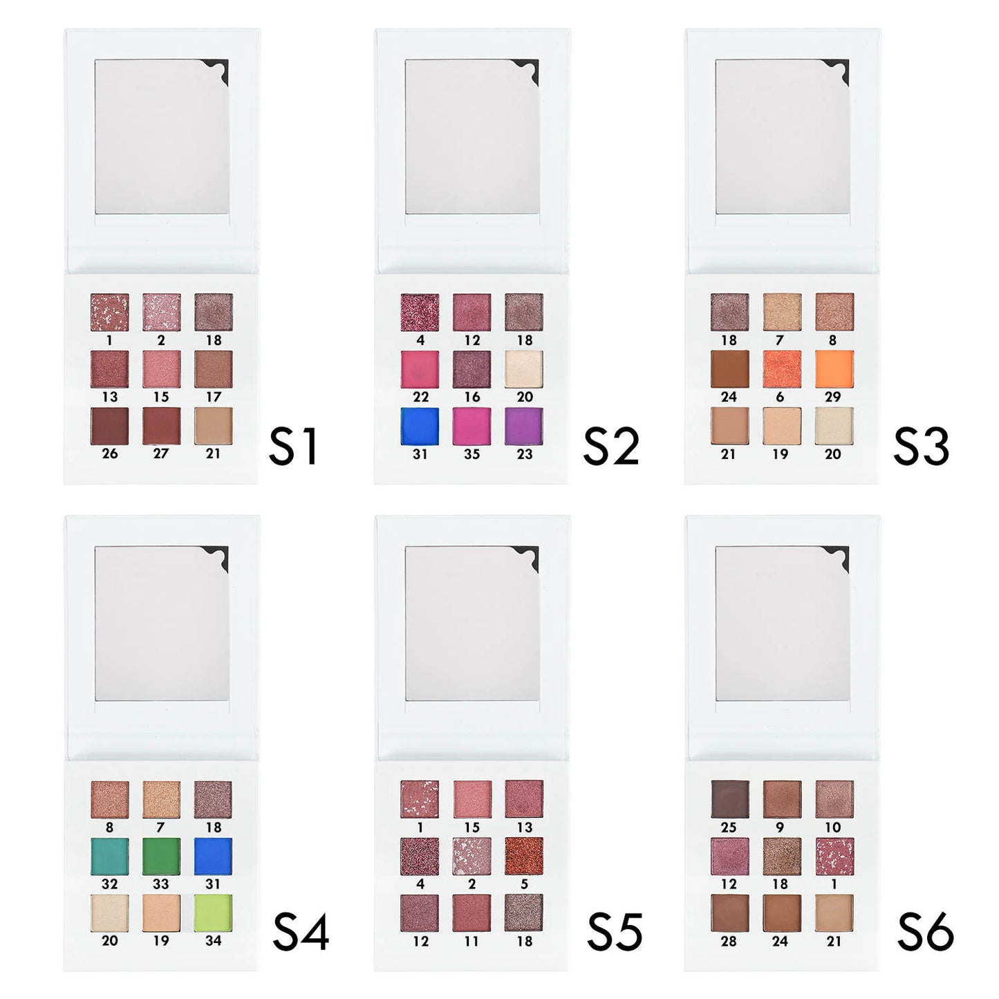 Set of 12 Luxe eyeshadow Glitter Palette - Grace beauty H&C