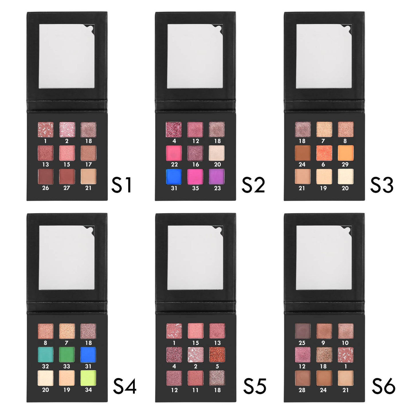 Set of 12 Luxe eyeshadow Glitter Palette - Grace beauty H&C