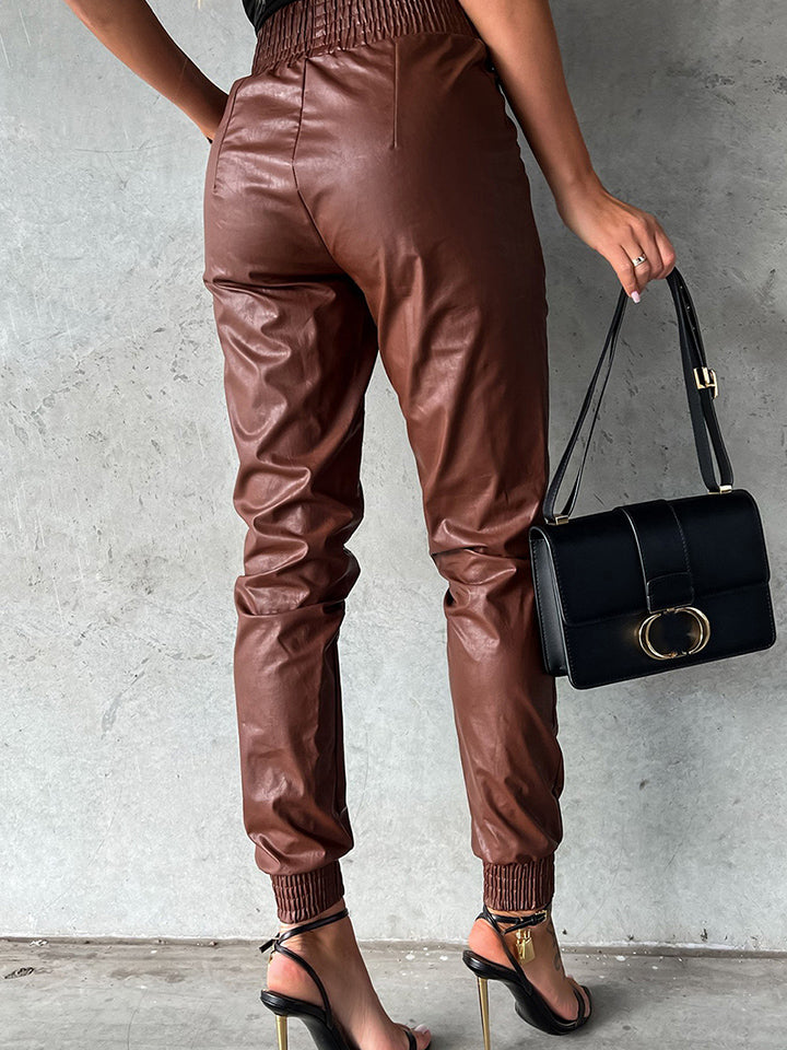 Smocked Waist Long Pants - Grace Beauty H&C