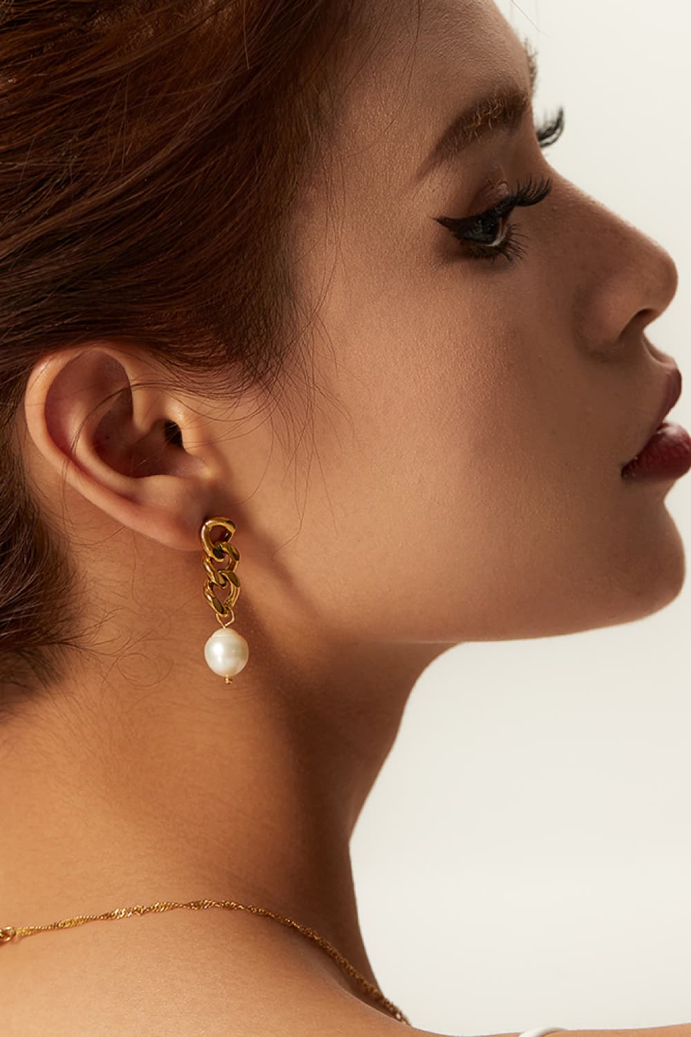 Stainless Steel Pearl Earrings – Elegant Classic Jewelry for Women - Grace Beauty H&C