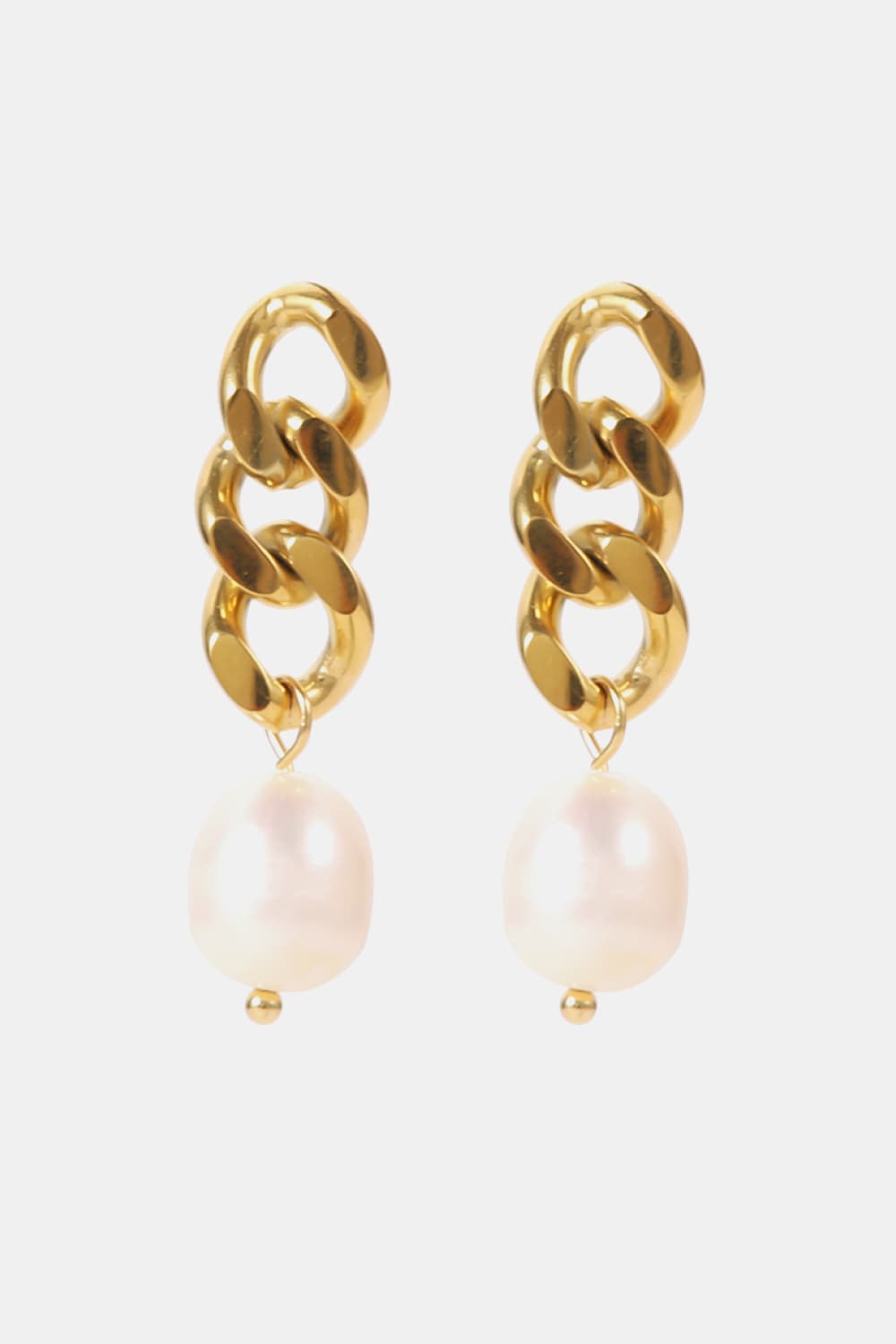 Stainless Steel Pearl Earrings – Elegant Classic Jewelry for Women - Grace Beauty H&C